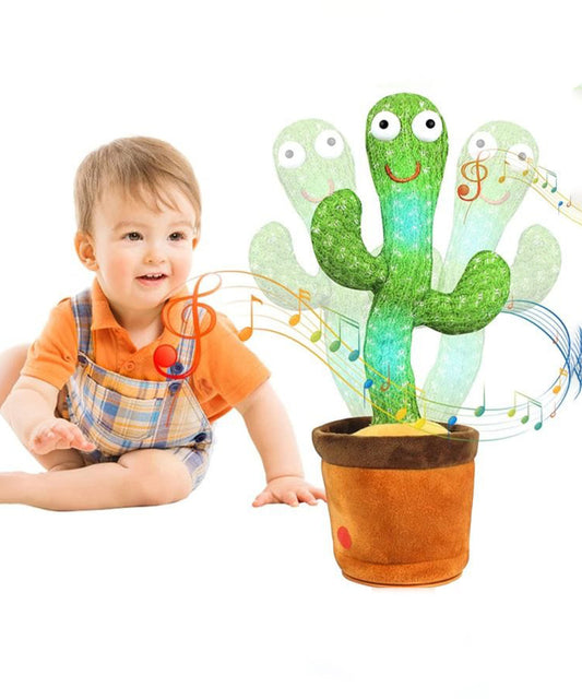 Rechargeable Talking & Dancing Cactus Toy for Kids | Singing & Voice Repeating Plush Toy