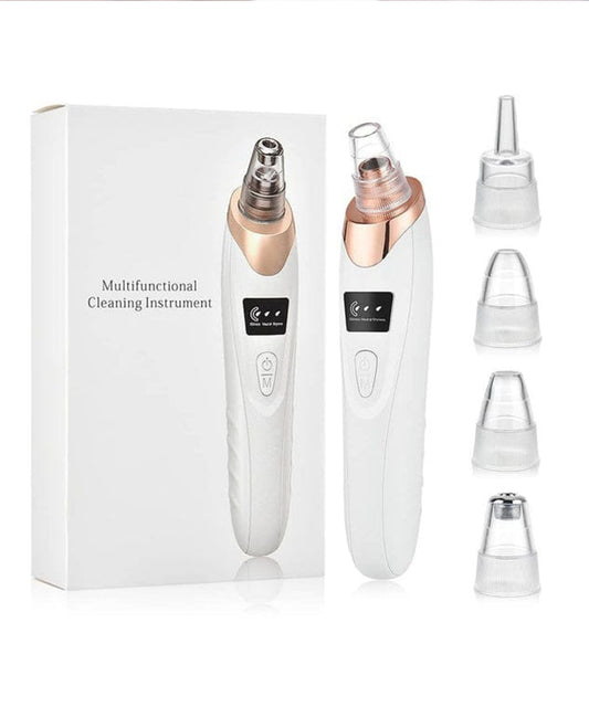 BLack White Head Removal Rechargeable Vacuum Suction Machine Device Equipment | Face Pore Cleaner 5 in 1 Electric Sucking Device | Acne Oil Remover Facial Beauty Extractor